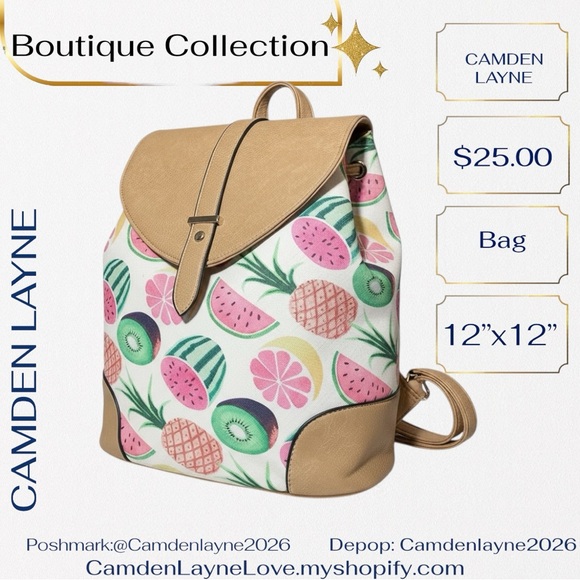 Camden Layne Handbags - Camden Layne Women's Tropical Print Backpack
